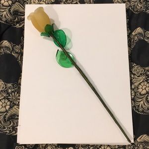 Murano Yellow Rose